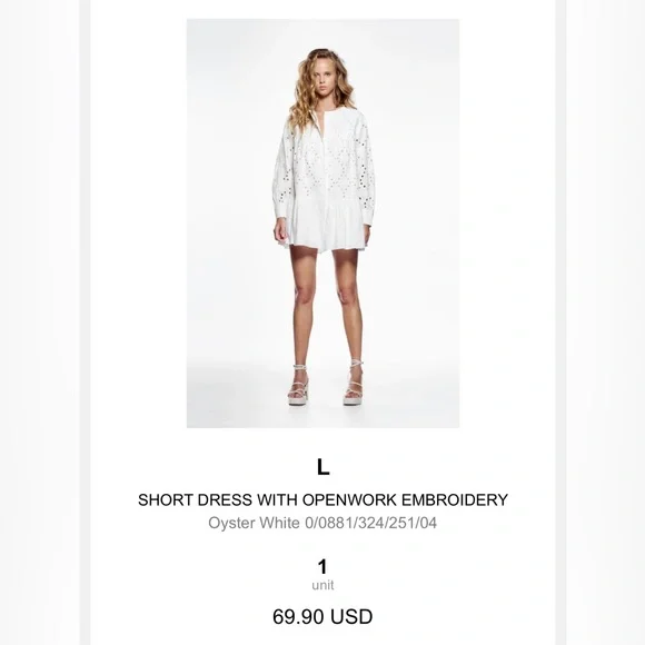 sachin and babi light blue dress Zara NWT Openwork white embroidered midi